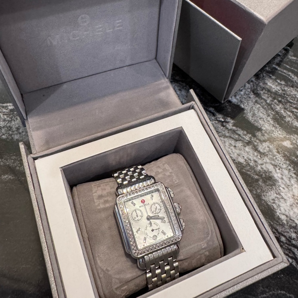 Michele Silver Chronograph woman’s Watch